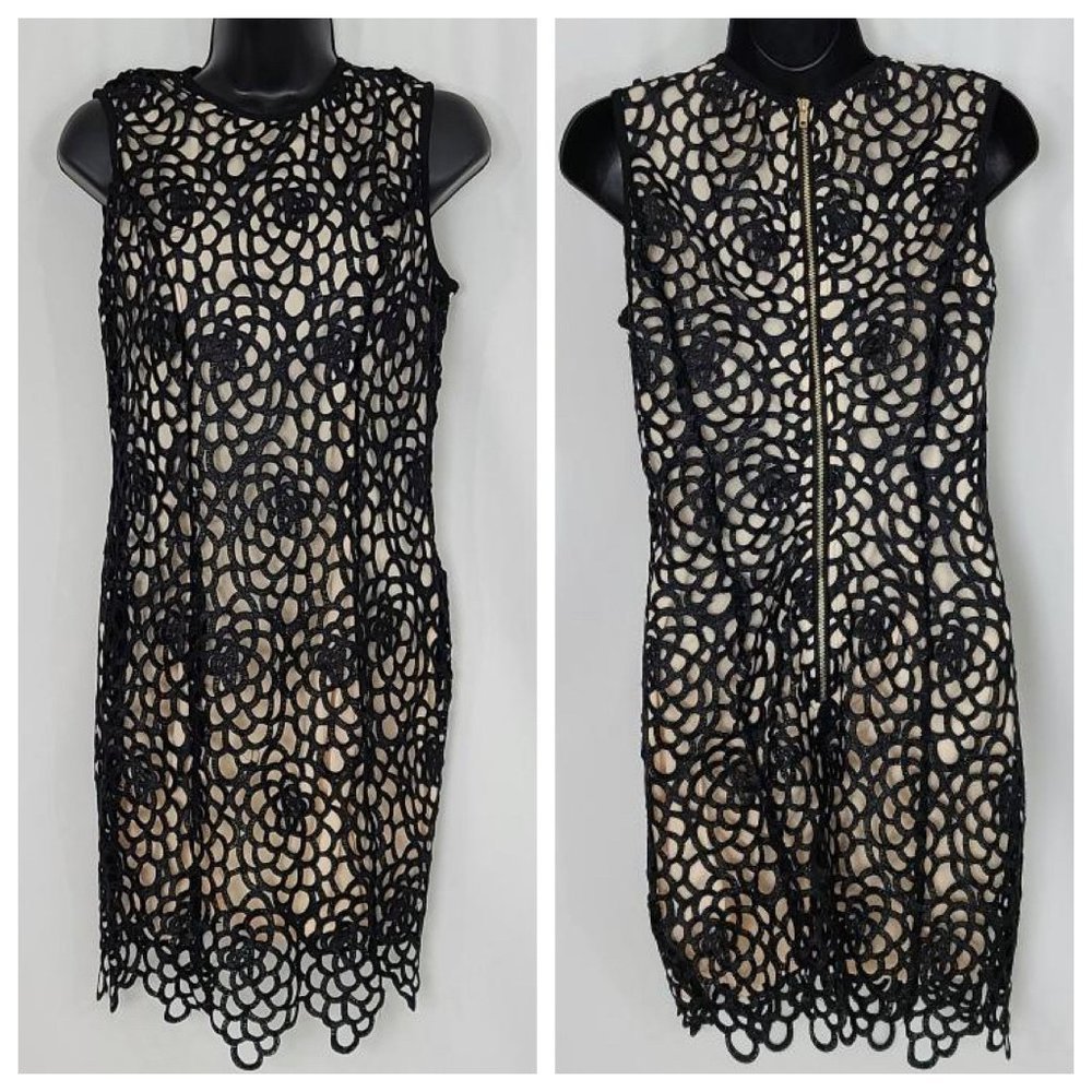 Black and Cream Casual Dress Junior Small